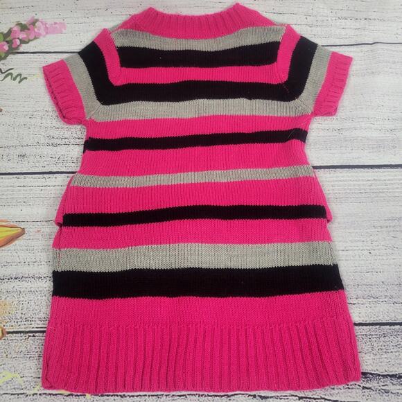 Pink Angel Baby Girl S/S Pink/Gray/Black Sweater Dress Size 24‎ Months NWT - Picture 6 of 6